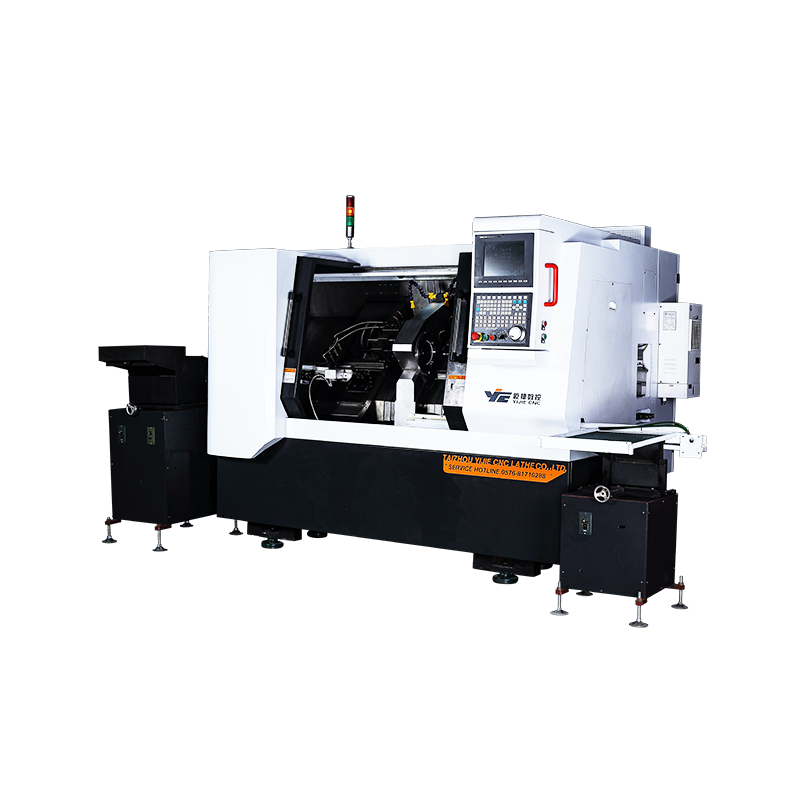 YJ-CK72ST CNC Gang-Tool Lathe, One Clamping Double-End Machining, 4-6x Efficiency
