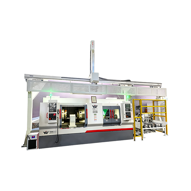 CNC Double Spindle Double Turret Lathe Intelligent Equipment Production Line